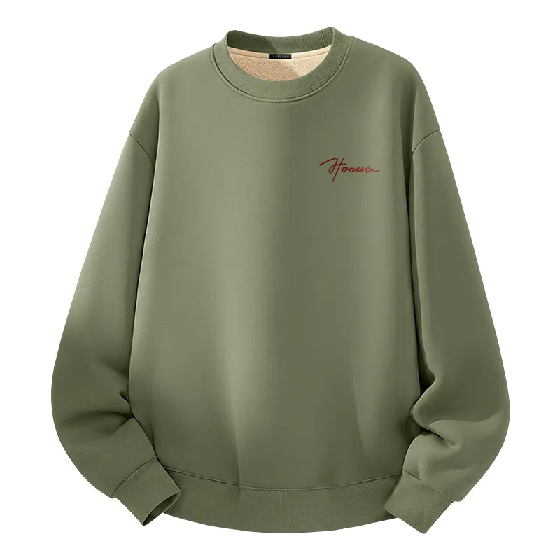 Детский пуловер с начесом Tonlion, Цвет Gray Bean Green