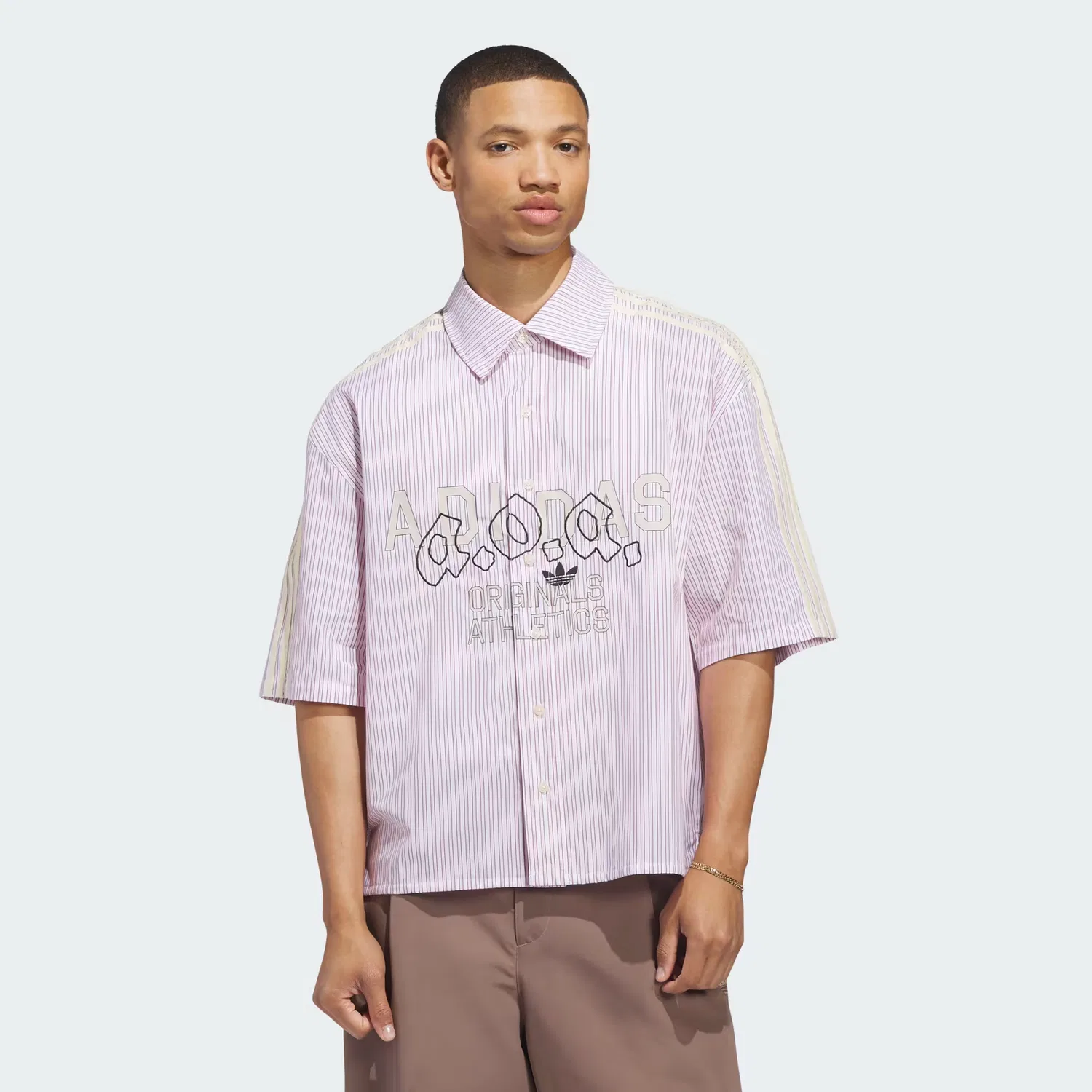 Мужская рубашка с коротким рукавом AOA Button Up Adidas Originals, Team Victory Red