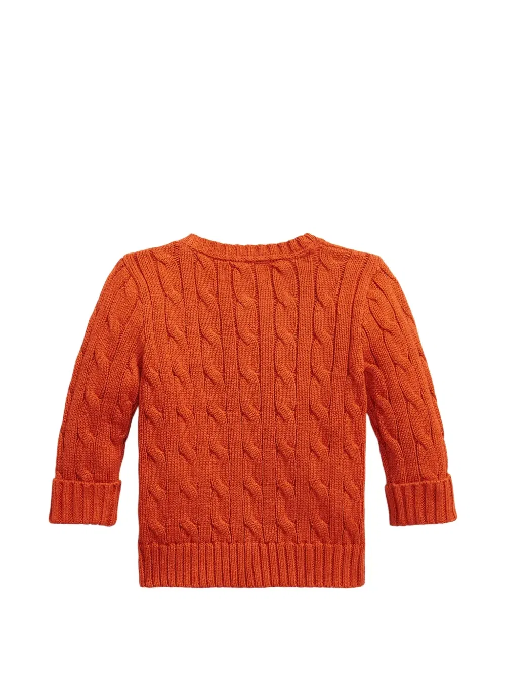 Свитер фактурной вязки Polo Ralph Lauren Kids, оранжевый — фото 2