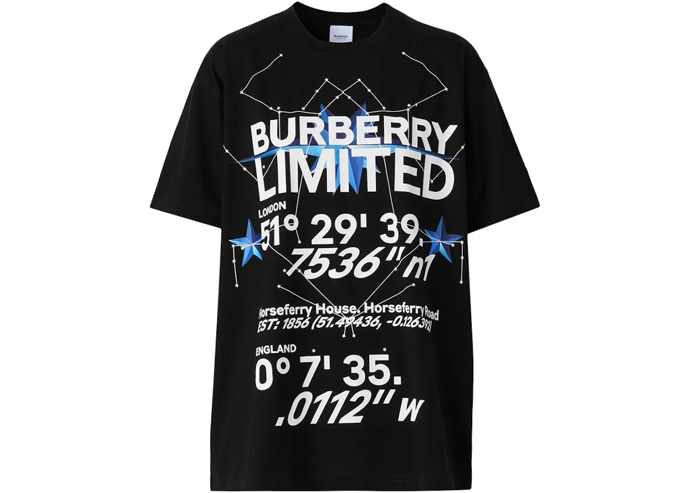 Женская футболка с принтом Carrick Star Burberry, Black