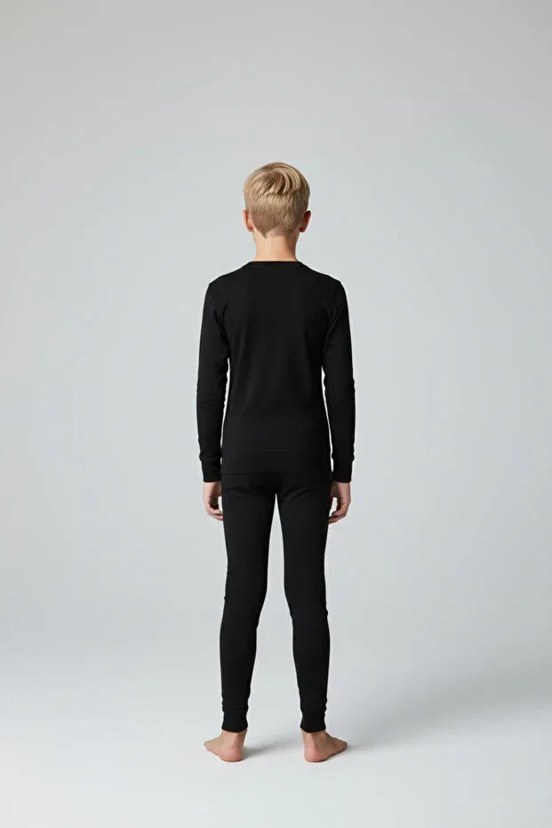 Детский комплект термобелья для мальчиков с длинным рукавом Butik1Avm, Black — фото 2