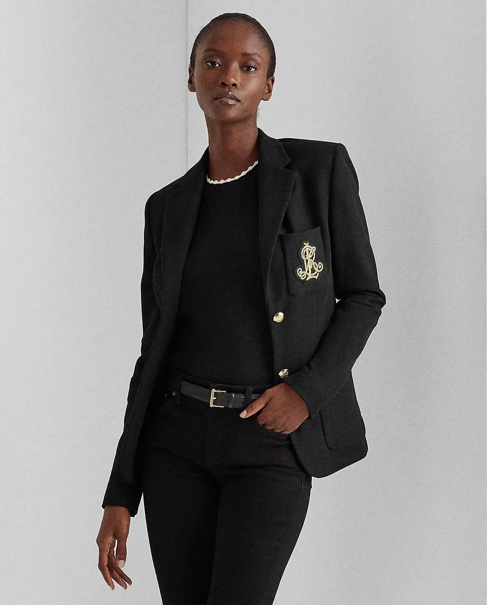 

Однотонная женская куртка с длинными рукавами Lauren Ralph Lauren, черный