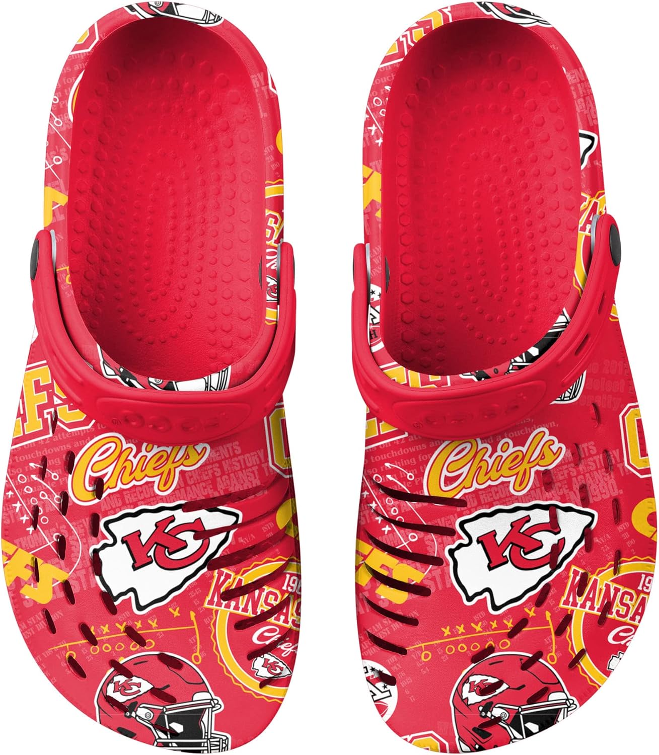 Сабо с ремешком FOCO Arizona Cardinals NFL для мужчин с историческим принтом, Kansas City Chiefs Historic Print With Strap — фото 4