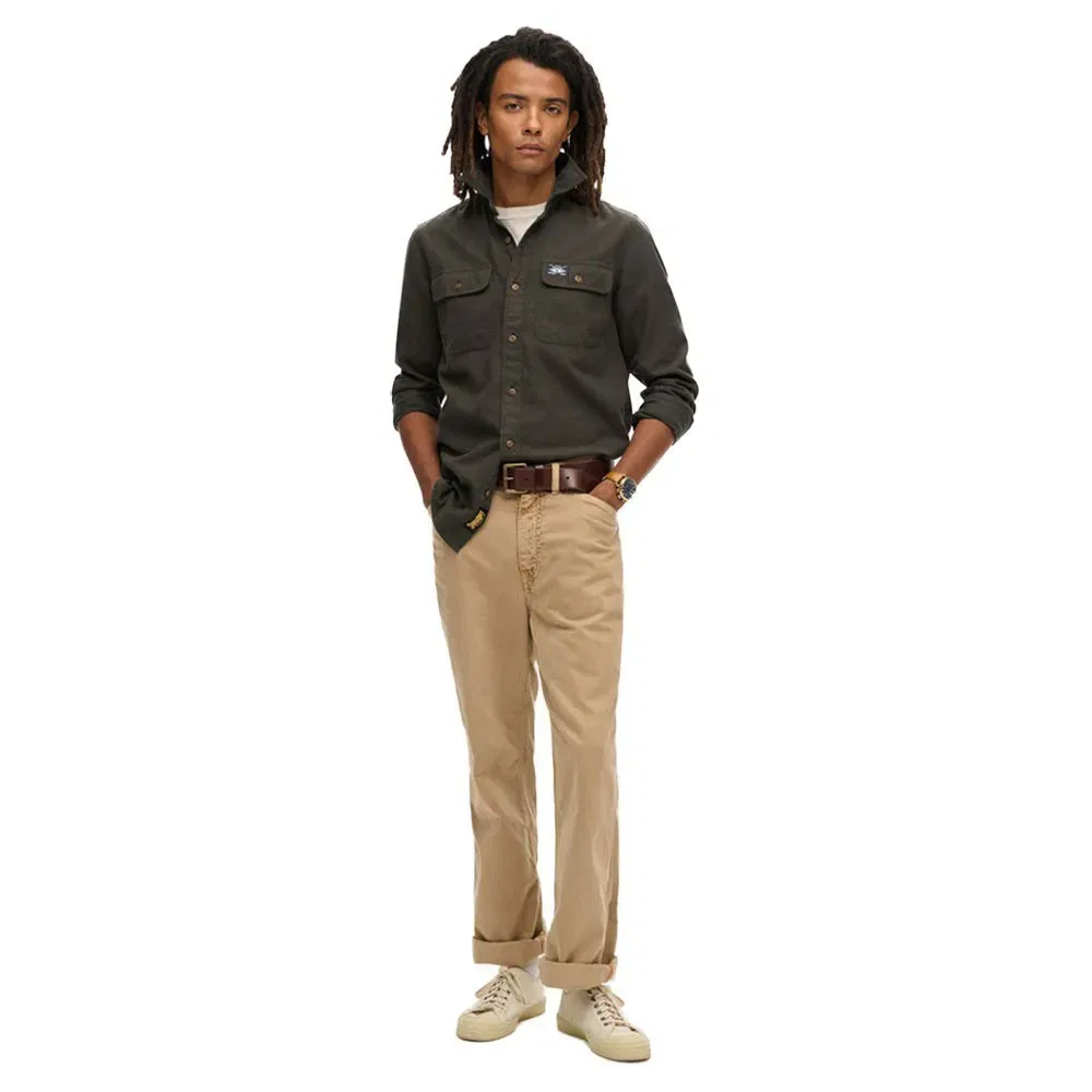 Рубашка Flannel Workwear Superdry, серый — фото 2