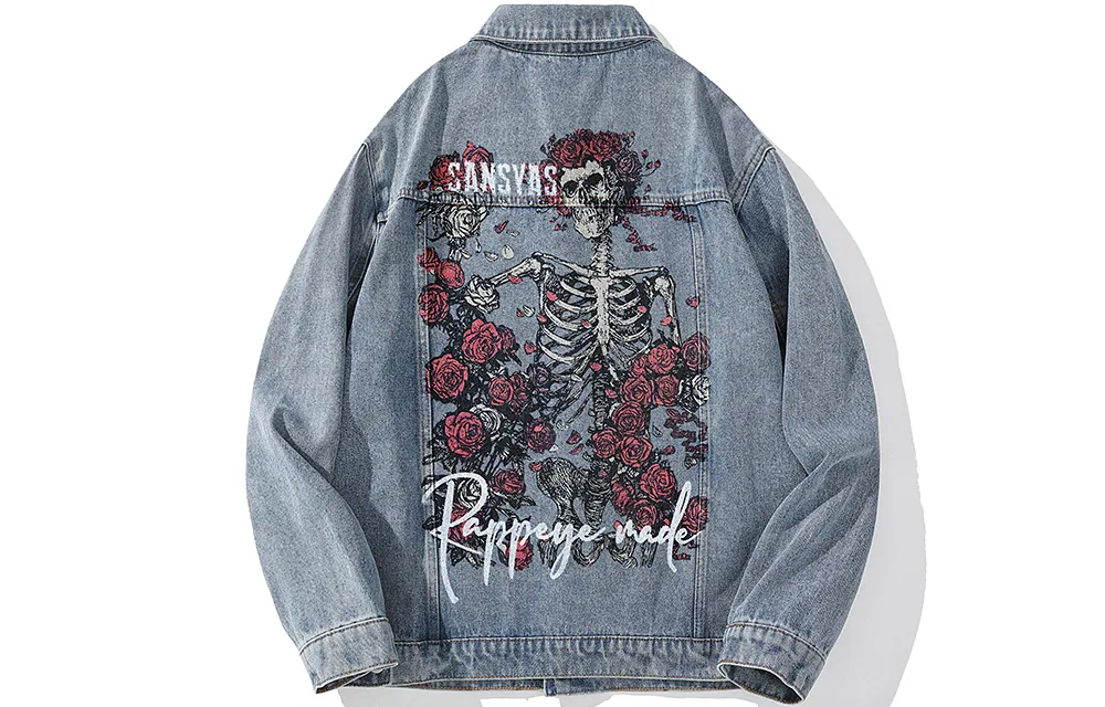 Детское джинсовое пальто с лацканами, прямой крой, Denim Blue, SANSYAS