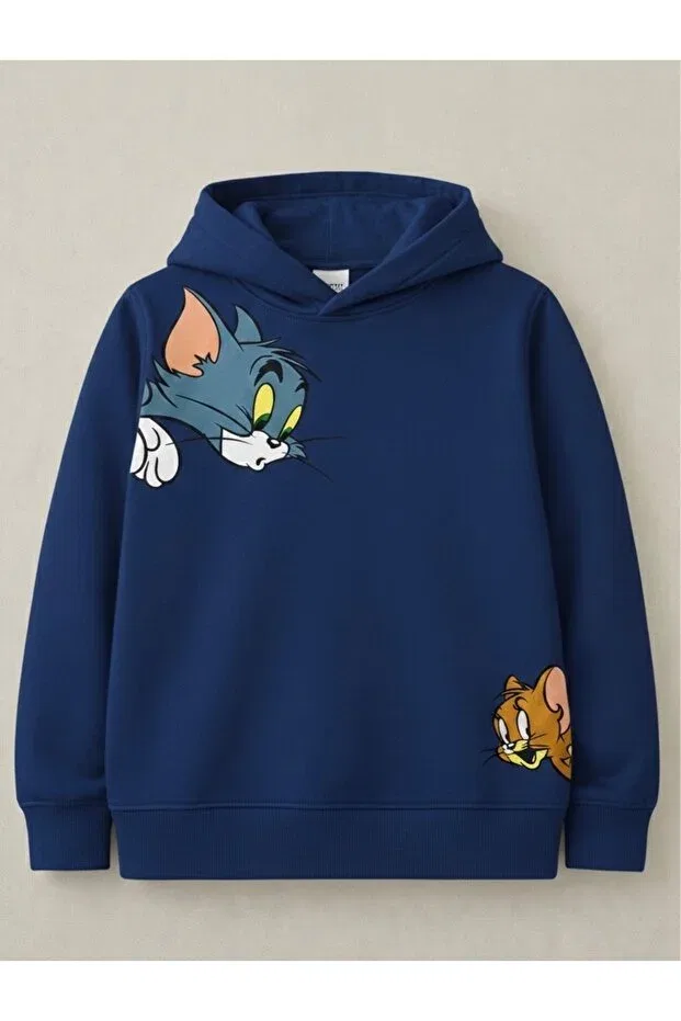 Детское худи с принтом Tiny And Co, Blue
