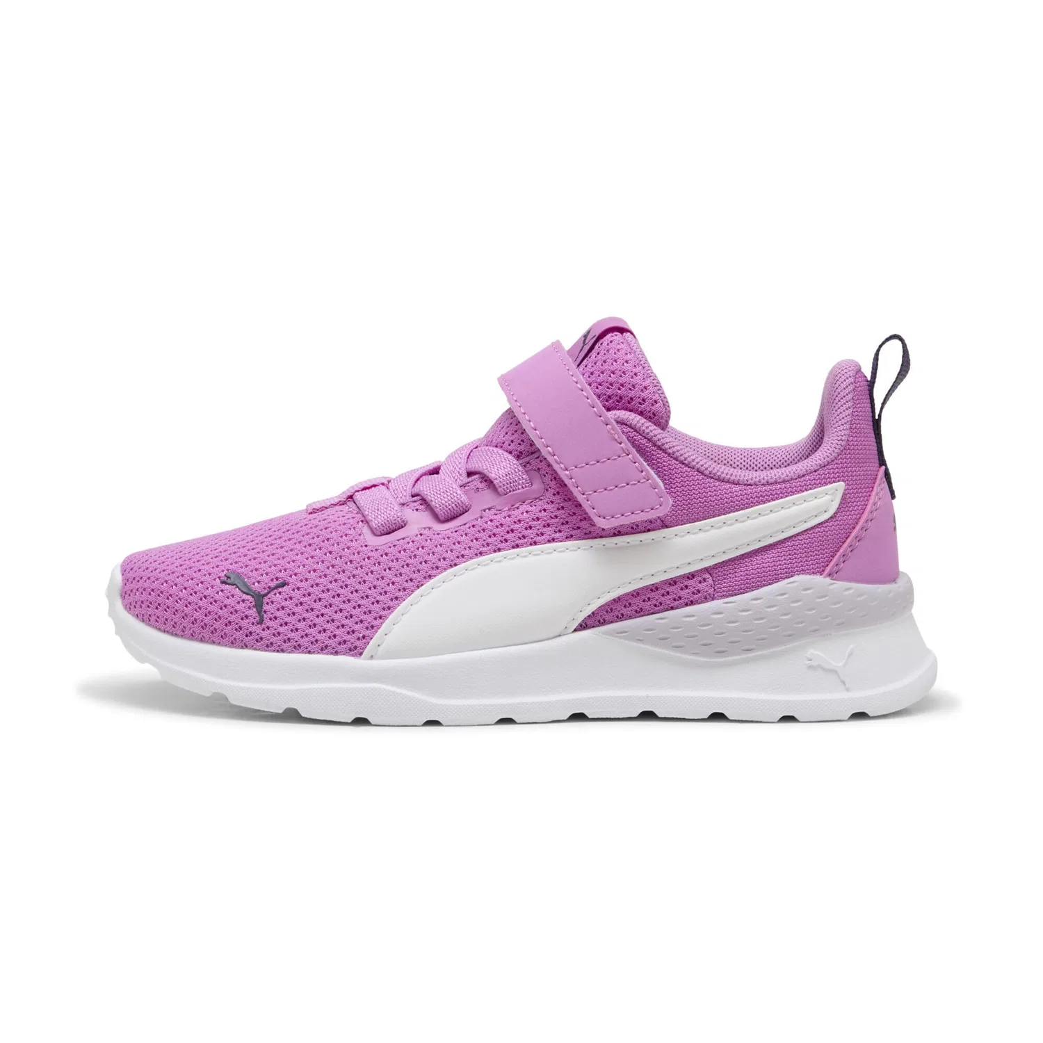 Детские кроссовки для мальчиков с эластичной шнуровкой PUMA, Mauve Pop White Deep Plum Pink Purple — фото 3