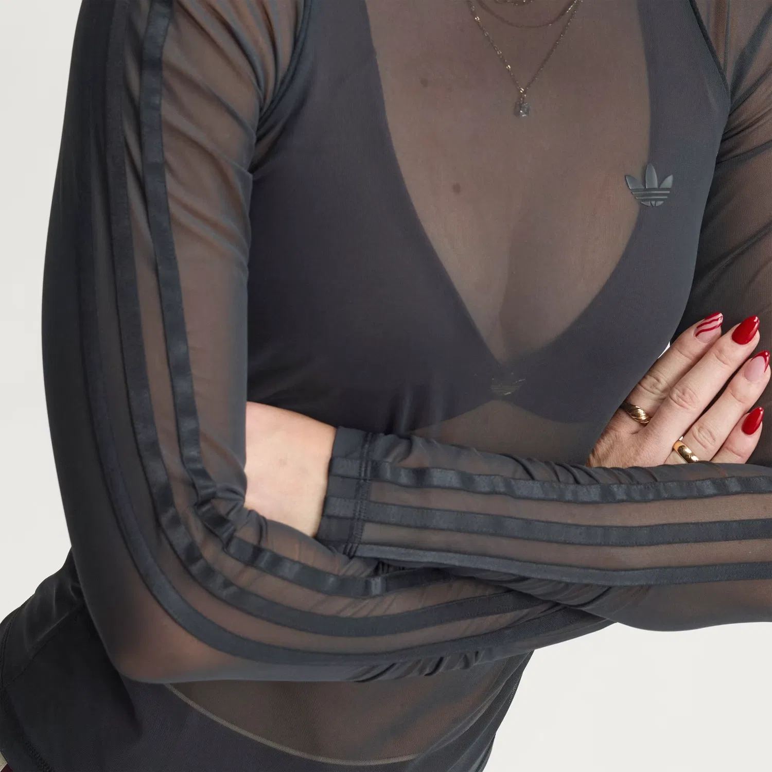 Женская футболка с длинными рукавами облегающего кроя Sport Longsleeve Adidas Originals, черный — фото 3