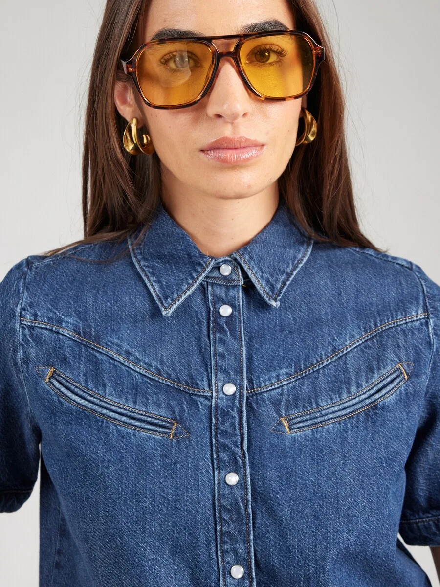 Блузка LEVI'S 'Rinoa Camp Shirt' темно-синего цвета — фото 2