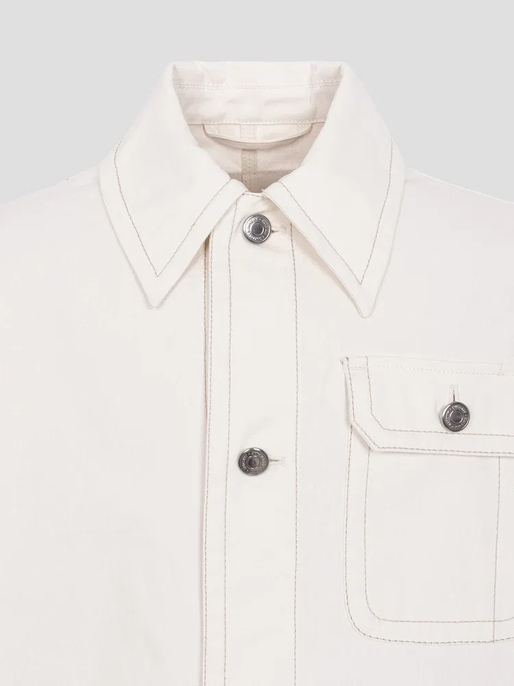 Рабочая куртка Worker Jacket AMI PARIS, White — фото 3