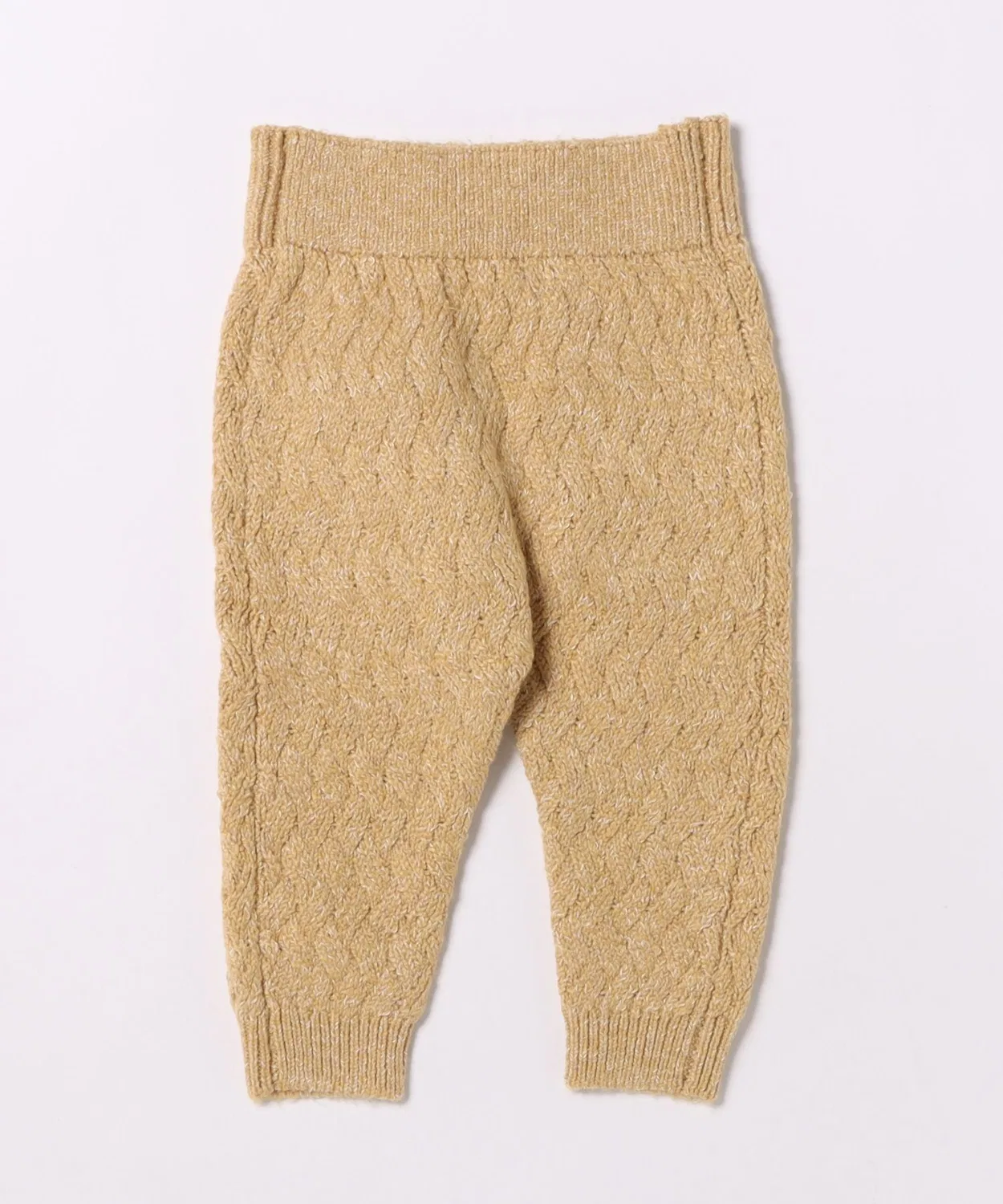 Детские штаны из футера с имитацией завязок, модель Cozy Heather Knit Pant Quincy Mae, Honey — фото 2