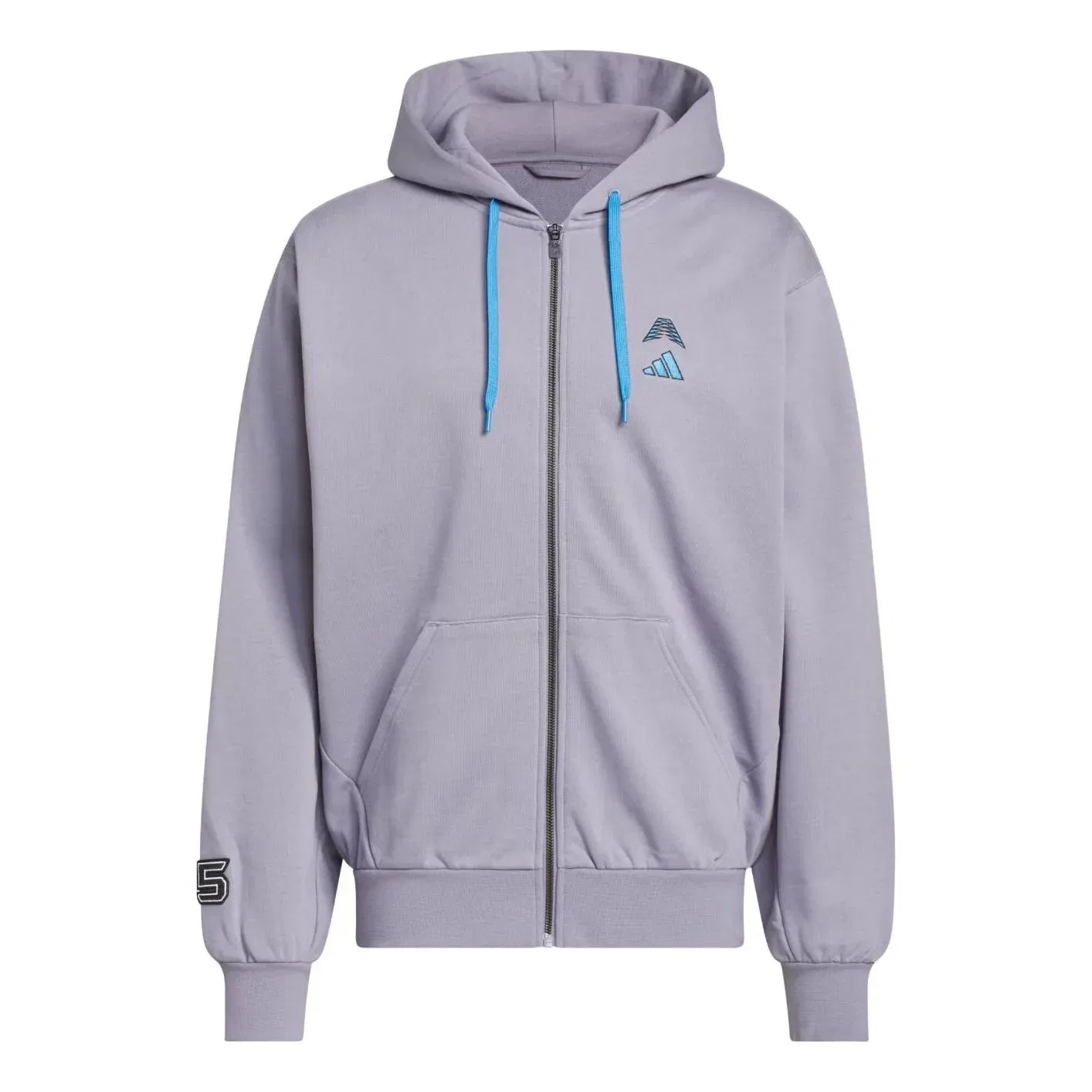 Мужское худи для баскетбола Anthony Edwards Foundation Full Zip Hoody Asia Sizing 'Slate' adidas, Slate