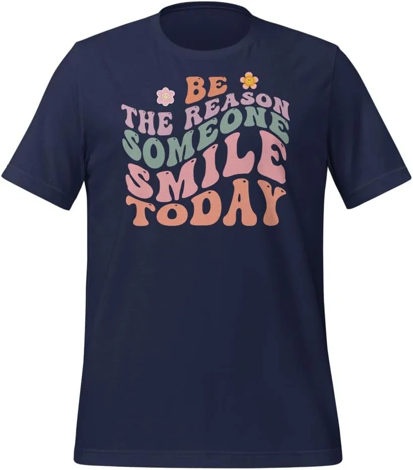 Футболка с надписью Positive Affirmation Unisex, Navy