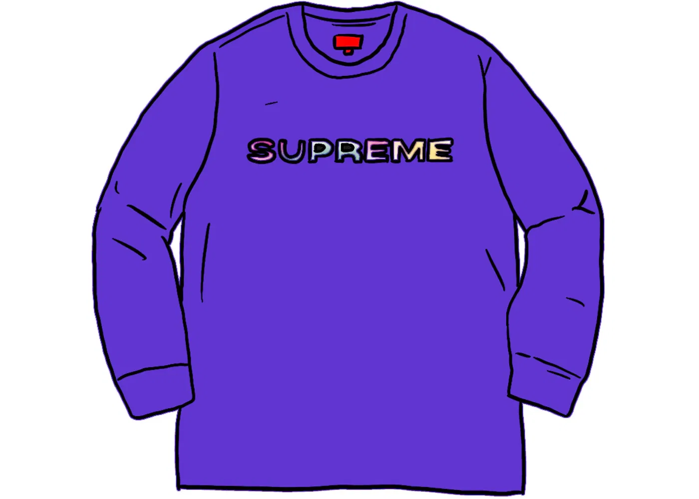 Мужской лонгслив с принтом Meta Logo Supreme, фиолетовый