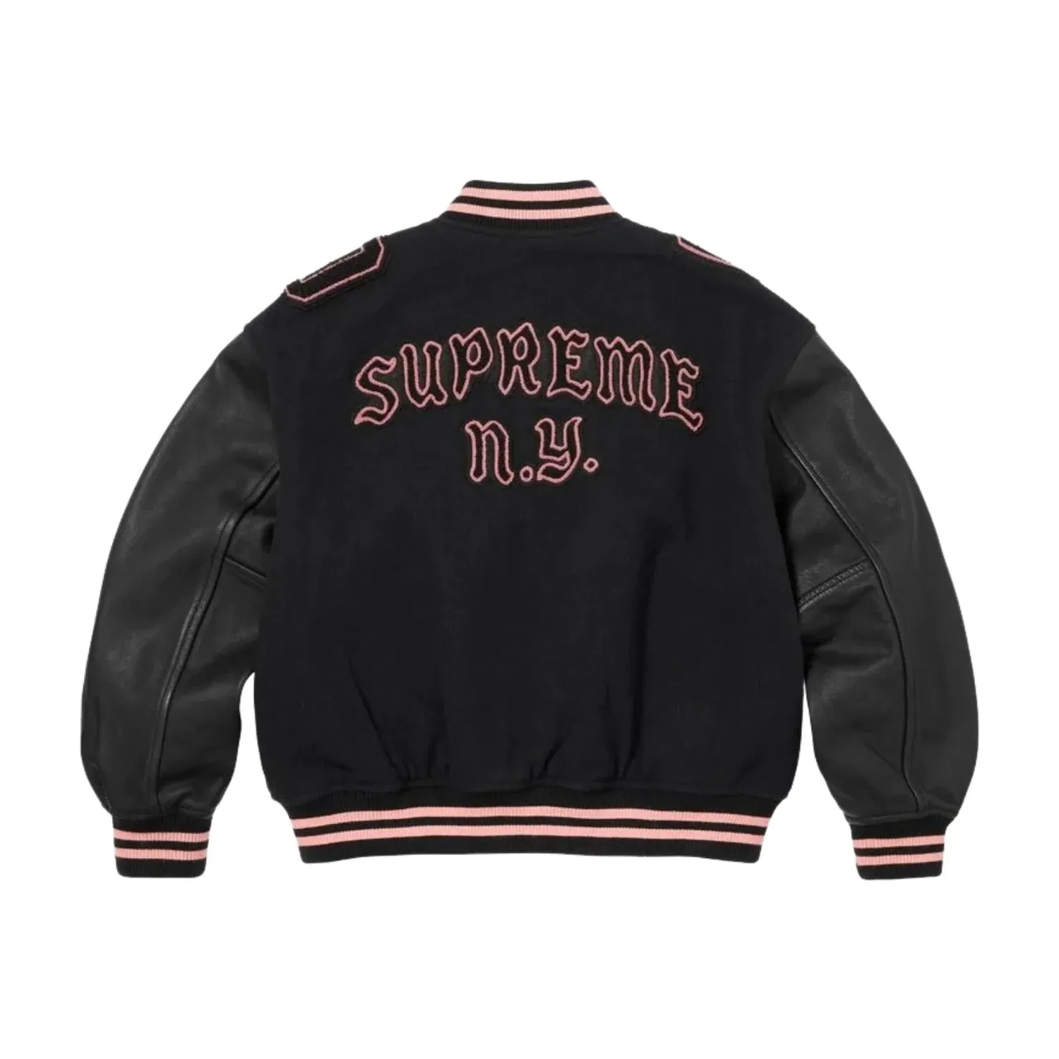 Мужская куртка FW26 Captains Varsity Jacket 'Black' Supreme, черный — фото 2