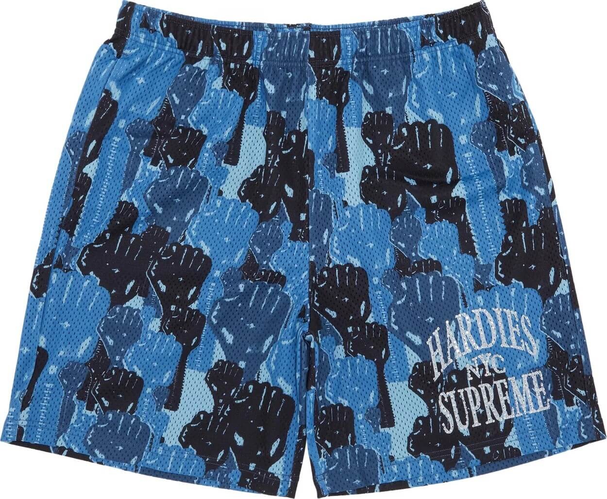 

Баскетбольные шорты Supreme x Hardies Camo, синий