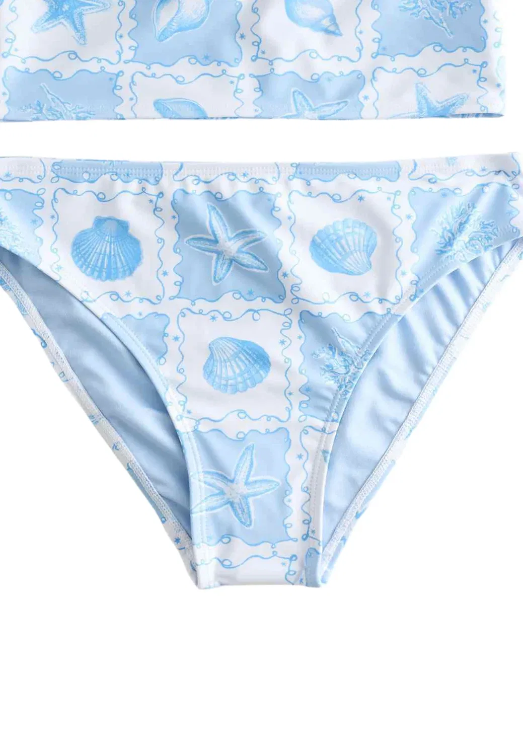 Бикини из двух частей с принтом в виде ракушек (6-16 лет) - бикини Marks & Spencer, Blue Mix — фото 3
