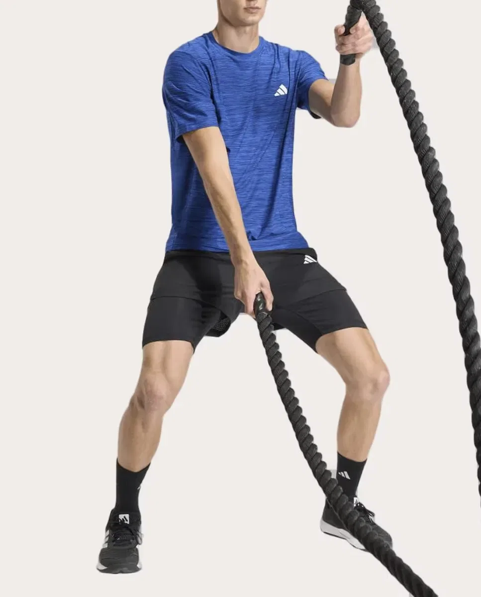 Мужская футболка с длинным рукавом Workout Essentials adidas, Синий — фото 3