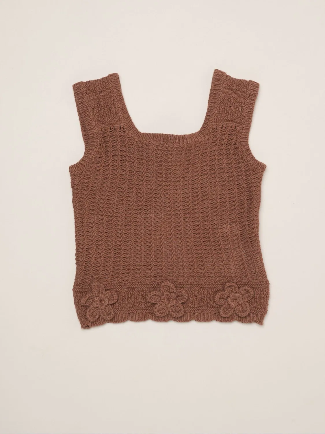 Набор из топа, шорт и сумки Miss Brown Scallop Floral Miss, коричневый — фото 3