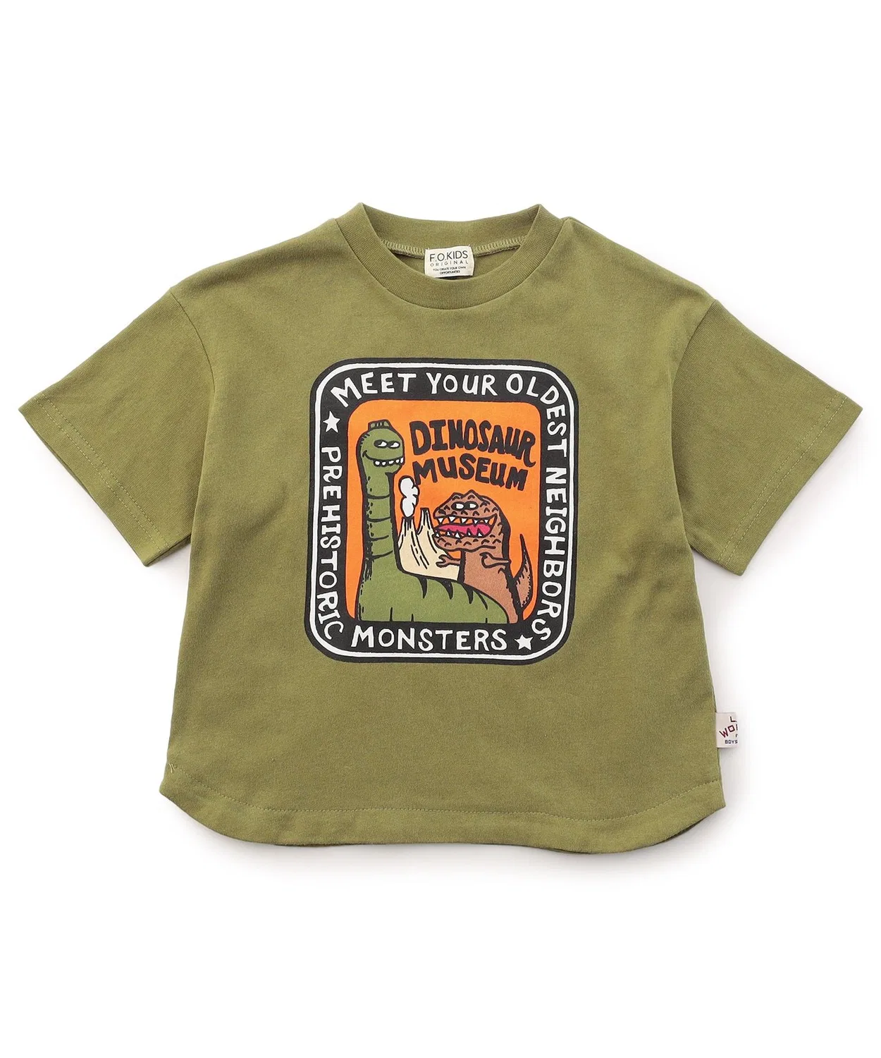 Детская футболка с принтом DINO BOX ART F.O.KIDS, Off White — фото 4