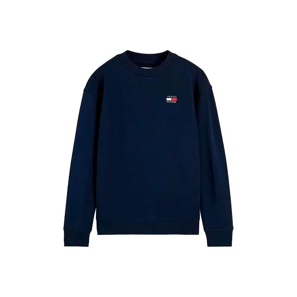 Детский свитшот с фирменным принтом Tommy hilfiger, Blue — фото 3