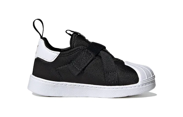 Детские кроссовки для мальчиков с защитой от истирания SUPERSTAR 360 Adidas Originals, Black White — фото 3
