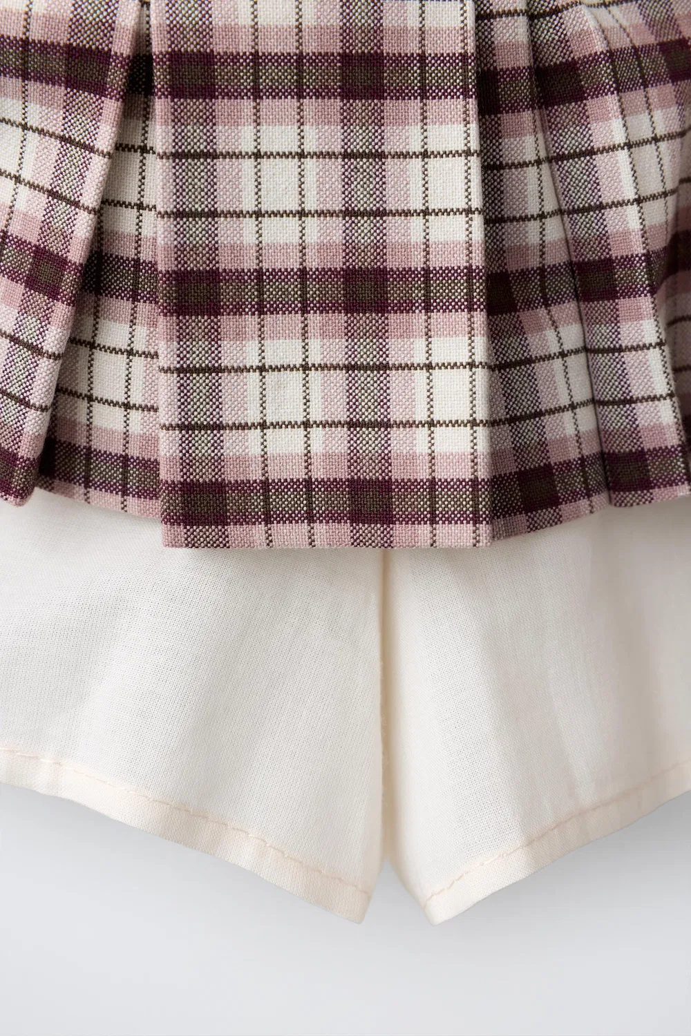 Плиссированная юбка в клетку ZARA, Pink — фото 4