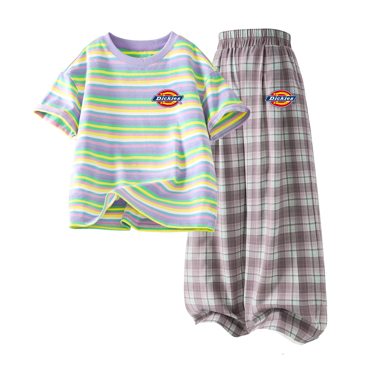 Детский спортивный костюм с принтом S Logo K Lily of The Valley Purple+S Logo K White Cloud Blue, Dickies, Purple/White — фото 3