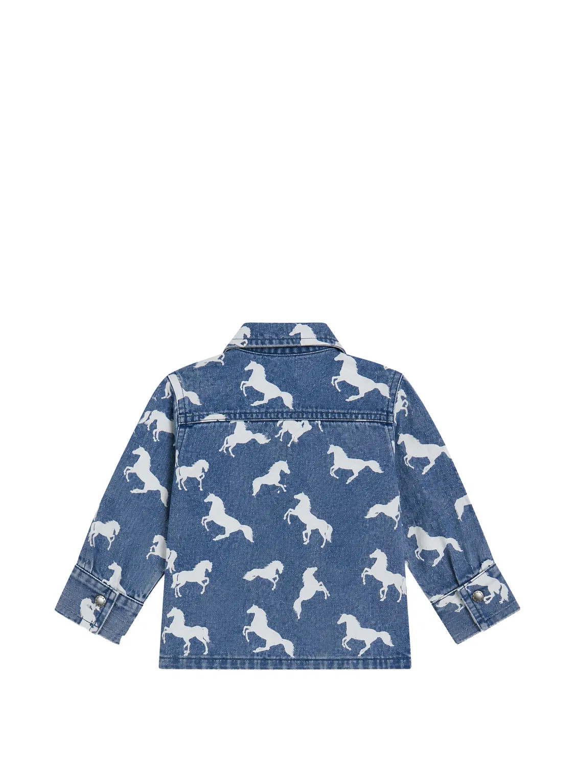 Джинсовая рубашка с принтом Stella Mccartney Kids, синий — фото 2