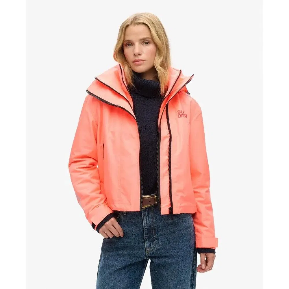 Женская ветрозащитная куртка с капюшоном Superdry SD, Orange — фото 3