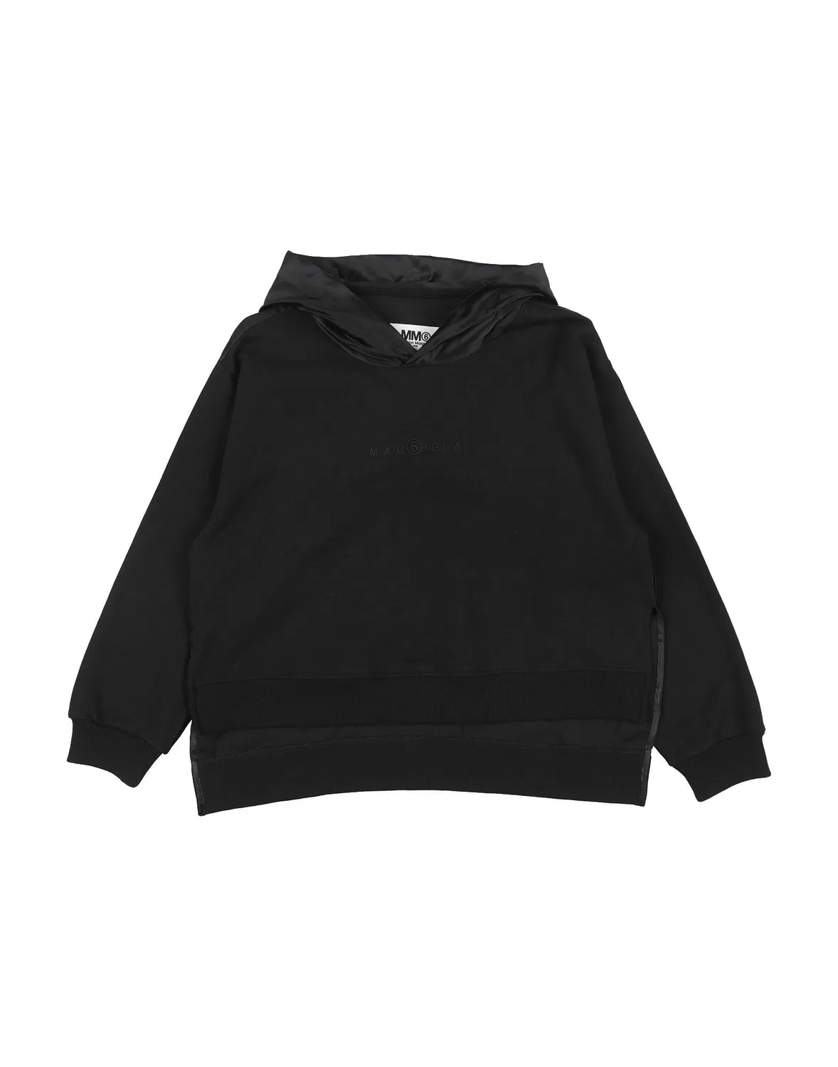 Футболка из футера с капюшоном MM6 Maison Margiela, черный