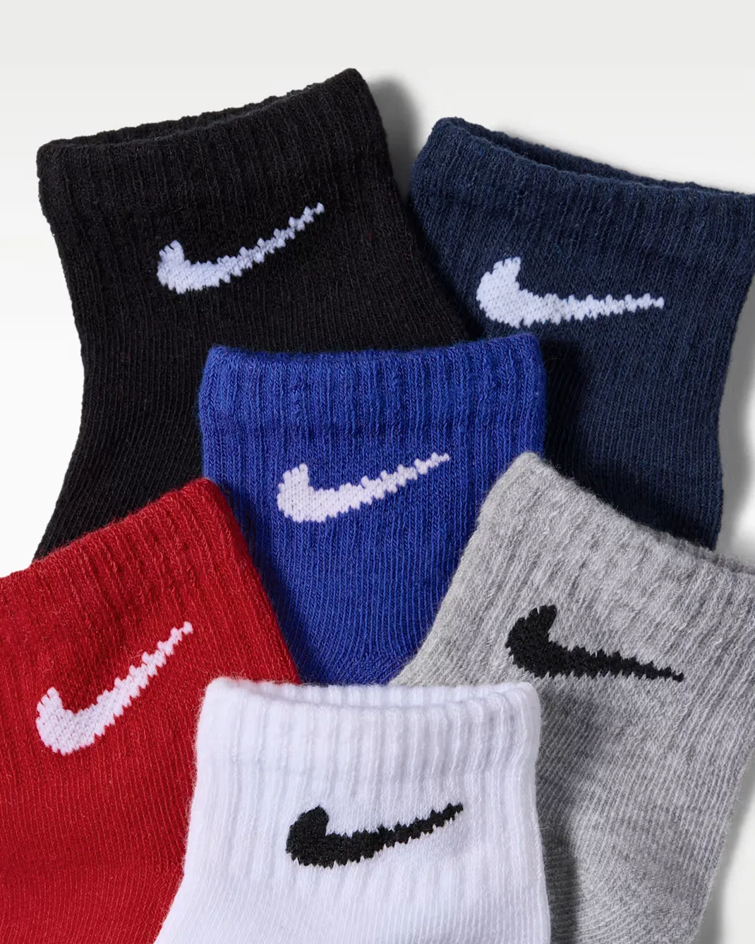 Детские противоскользящие носки Baby Core Swoosh (6 пар) Nike, Midnight Navy — фото 2