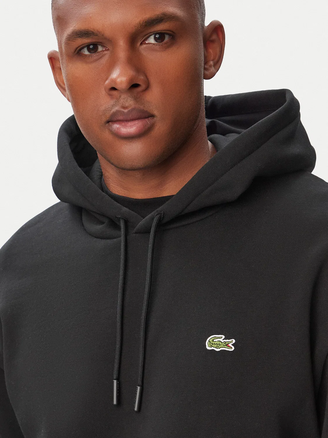 Мужской свитшот свободного кроя Lacoste, черный — фото 4