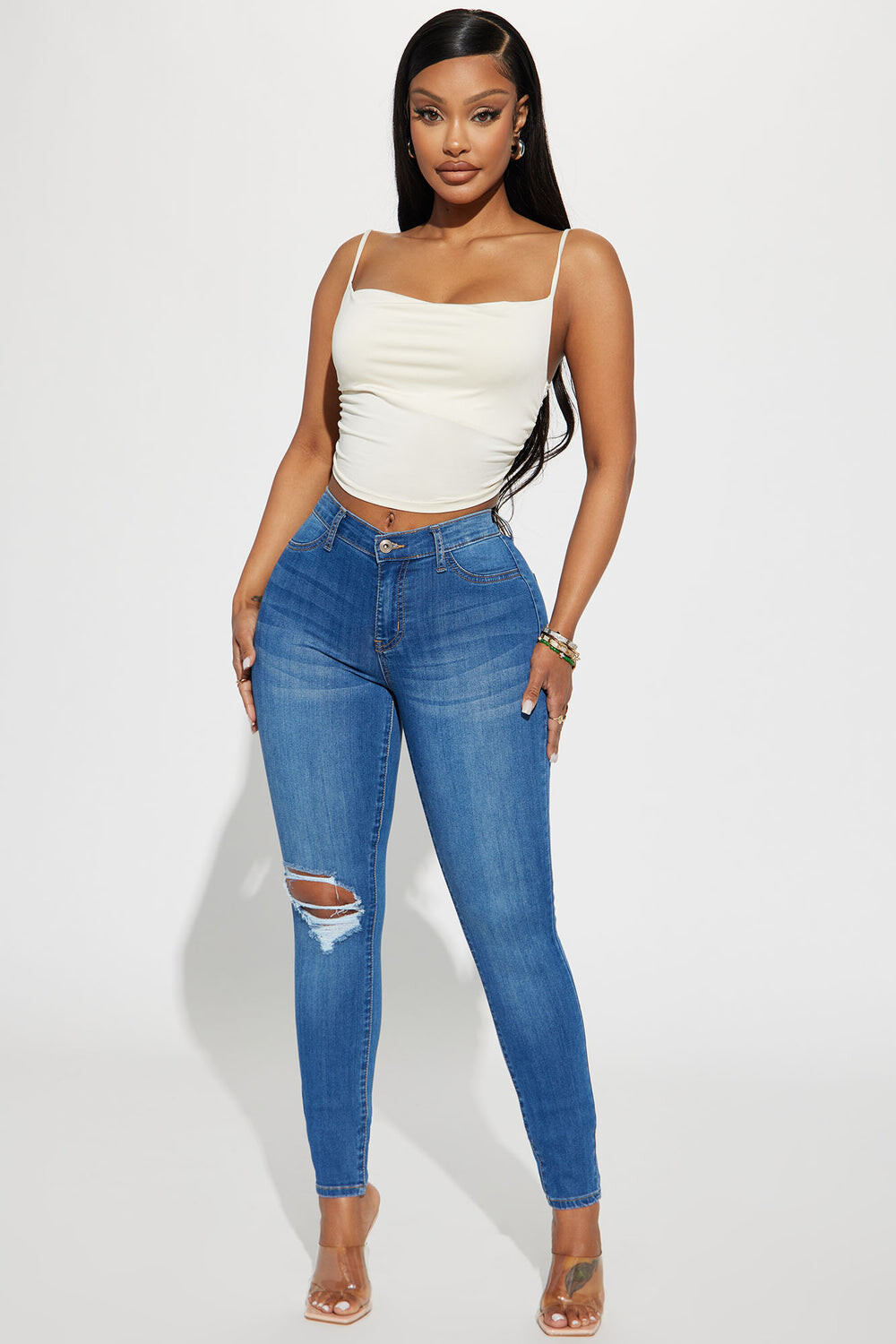 

Джинсы скинни Fashion Nova FN24363H18, синий