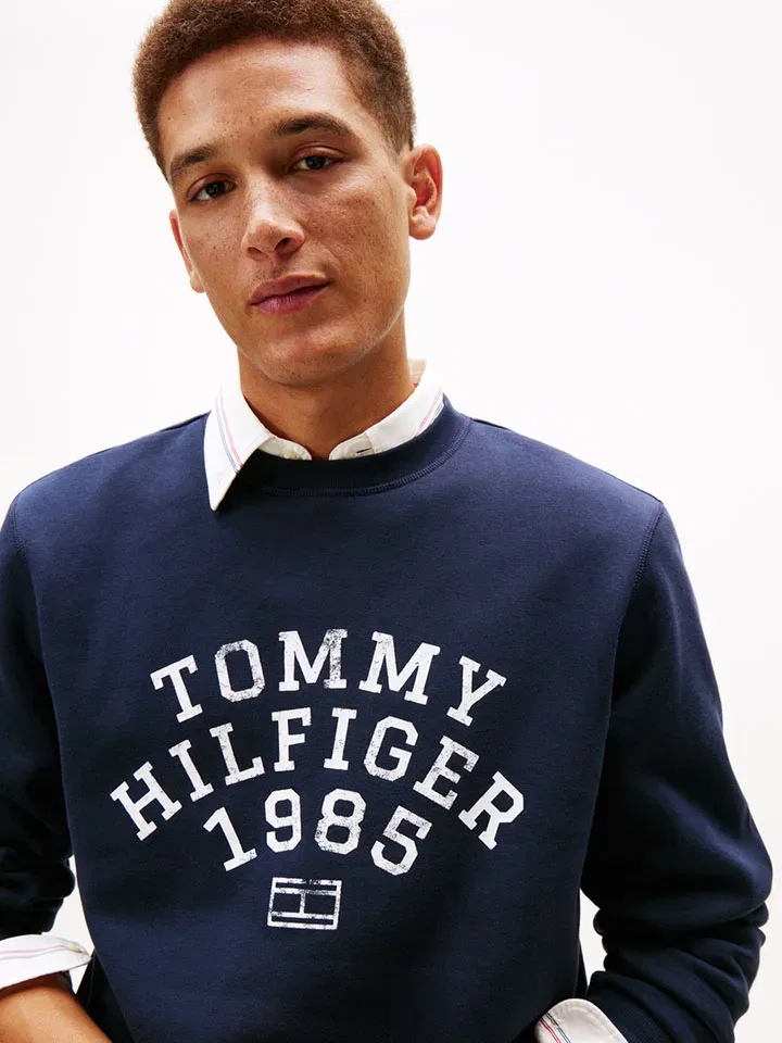Свитшот темно-синий Tommy Hilfiger, темно-синий — фото 3