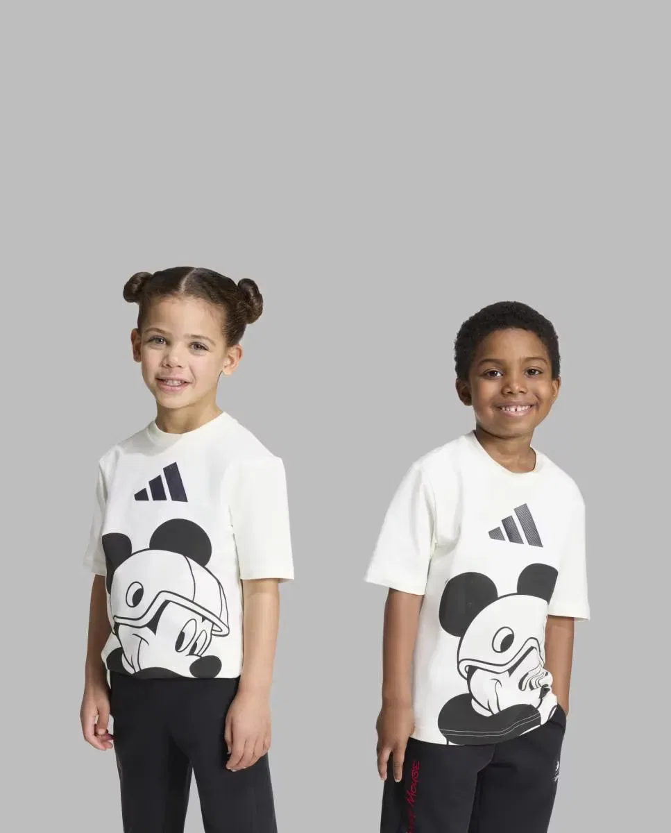 Детская футболка с принтом adidas Mickey Mouse, Белый