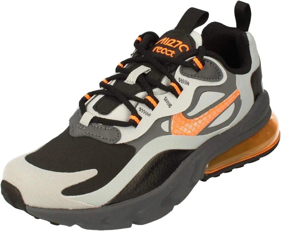 Кроссовки Nike Primary Air Max 270 React для мужчин, черный/оранжевый/серый