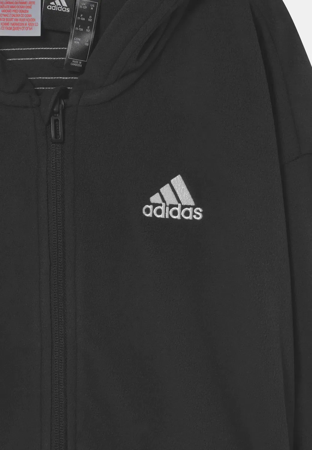 Куртка унисекс с тремя полосками на молнии, модель Future Icons Adidas Performance, Black/White — фото 3