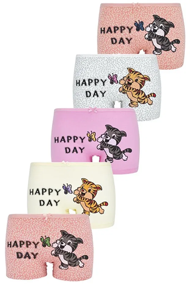 Детские трусы-боксеры для девочек с принтом Naughty Cats Biyokids, Multicolor