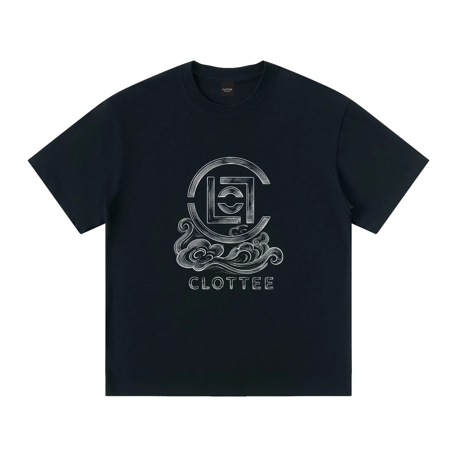 Детская футболка с круглым вырезом, свободного кроя CLOT, Light Gray — фото 3