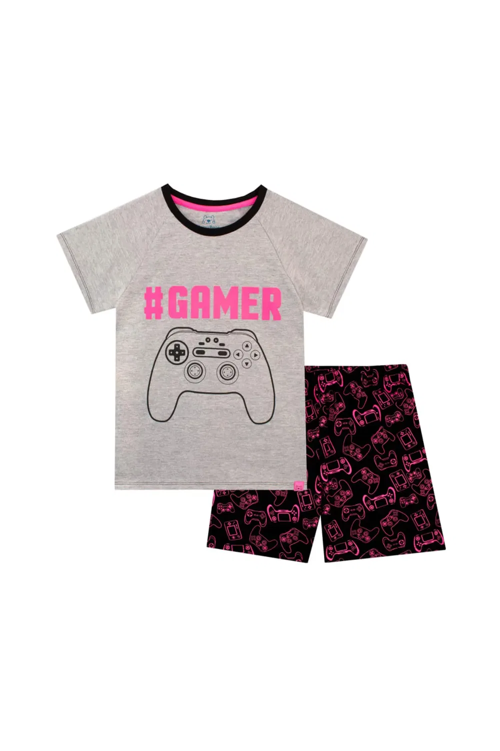 Детские пижамные шорты Gamer Harry Bear, Pink