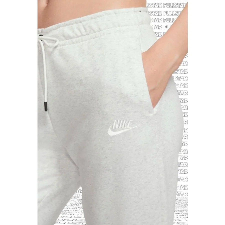Женские спортивные штаны из футера с вышивкой Nike Sportswear Essential, Кремовый — фото 3
