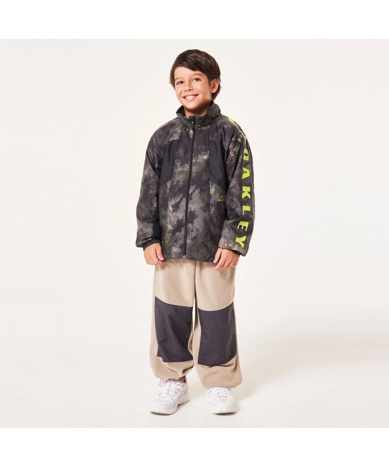 Детская куртка-ветровка с принтом Ytr Wind Warm Jacket 8.0 OAKLEY, Black Mix — фото 3