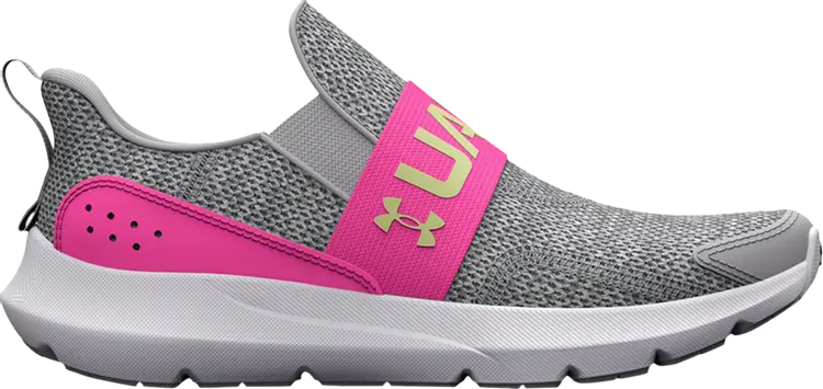 

Кроссовки Under Armour Surge 3 Slip PS Halo Grey Rebel Pink, серый