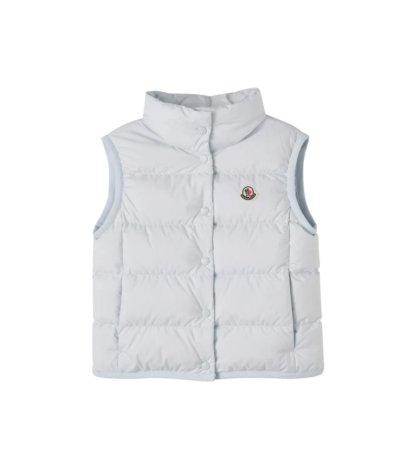 Пуховый жилет с наполнителем из пуха и пера Moncler Enfant, синий