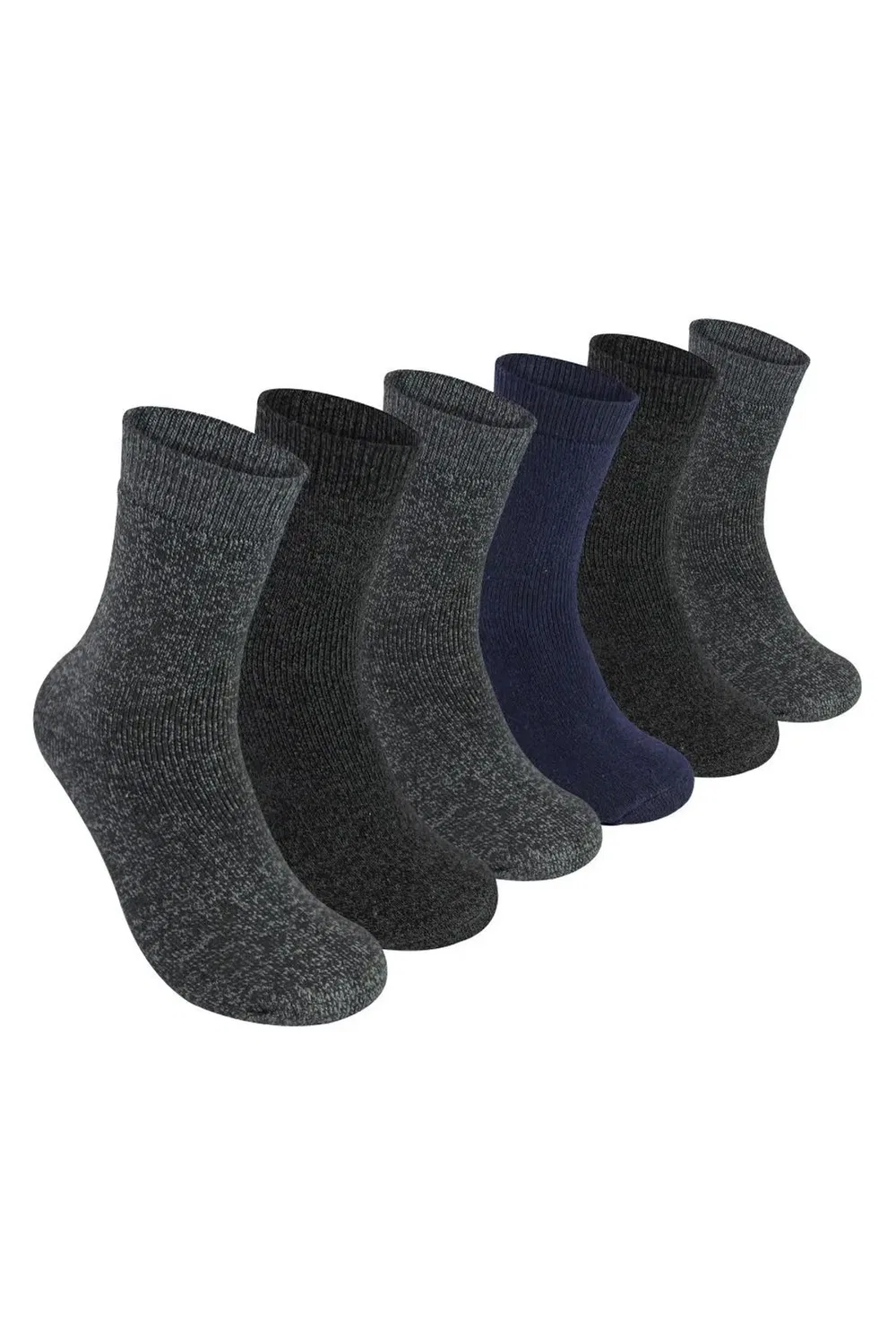 Комплект из 6 пар теплых носков для ботинок Sock Snob, Grey