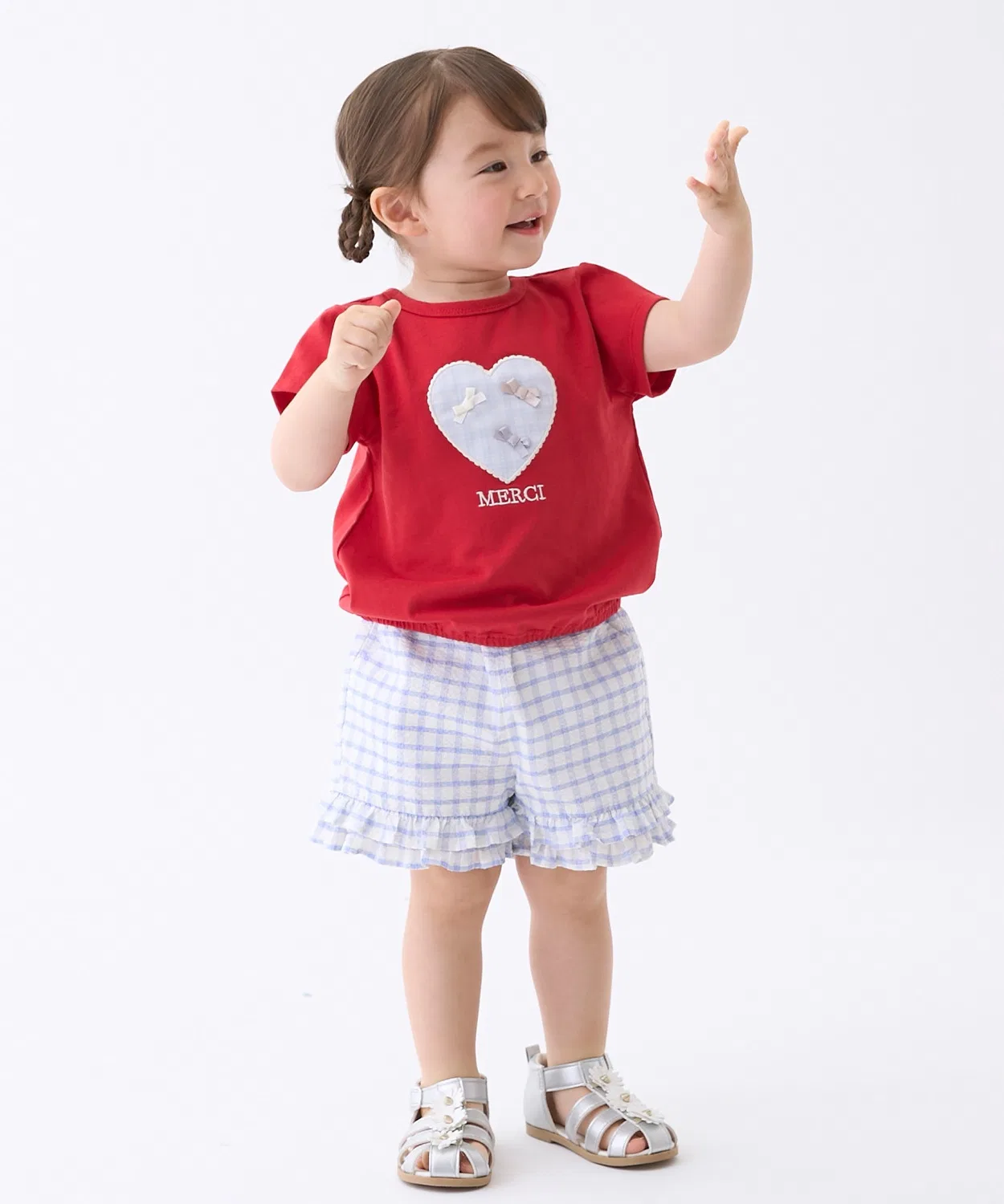 Детские шорты с контактной прохладой, с фриллами, модель Chibi Frill, petit main, Blue