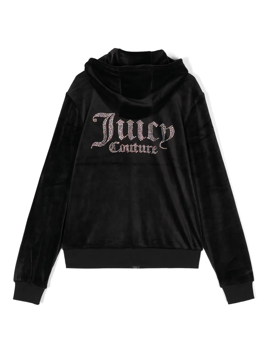 Худи с логотипом и стразами Juicy Couture, черный — фото 3