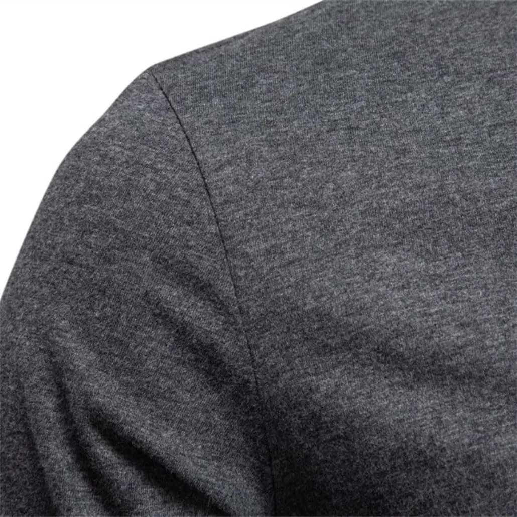 Мужская футболка с длинным рукавом Henley Generic, Darkgray9 — фото 4