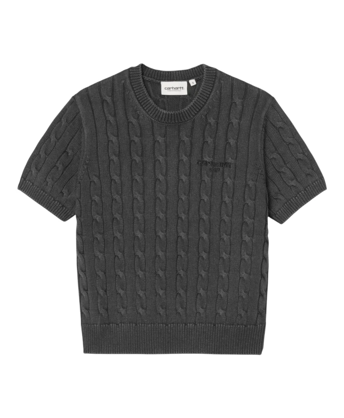 

Вязаная футболка Carter с вышитым логотипом. Carhartt Wip, серый